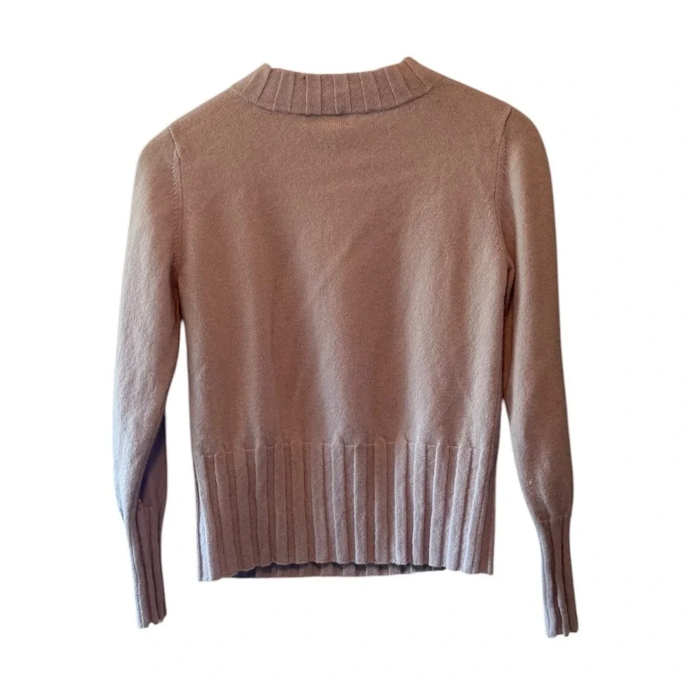 Maxwell & Co Falmouth Cape Cod 100% Cashmere Mock Neck Ribbed Sweater Lavender L